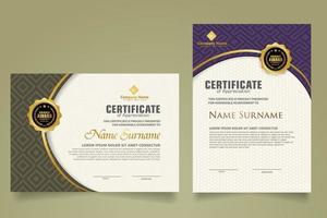 Set modern certificate template. vector