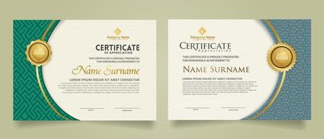 Set modern certificate template. vector