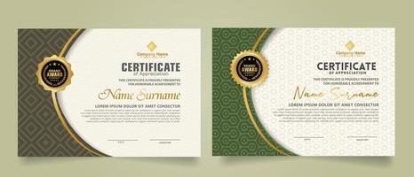 Set modern certificate template. vector