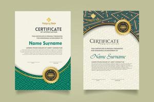 Set modern certificate template. vector