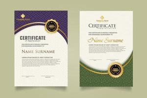 Set modern certificate template. vector