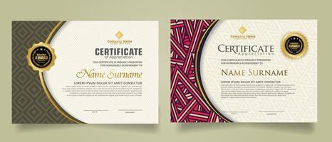 Set modern certificate template. vector