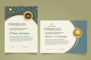 Set modern certificate template. vector