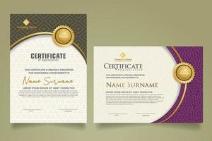 Set modern certificate template. vector