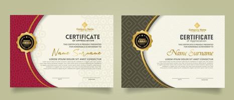 Set modern certificate template. vector