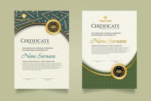 Set modern certificate template. vector