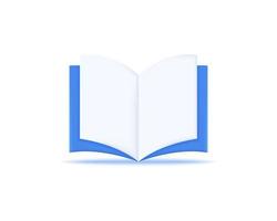 3d books realistic icon vector concept