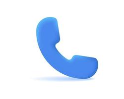 3d phone call realistic icon vector concept