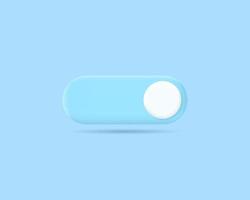 3d on button realistic icon vector illustration