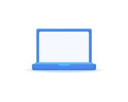 3d laptop realistic icon vector concept