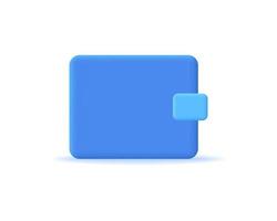 3d wallet realistic icon vector concept