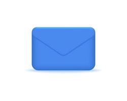 3d envelope realistic icon vector concept