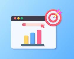 Realistic web analytics vector illustration isolated