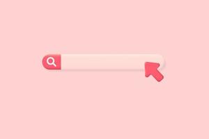 3d searching bar realistic icon vector concept