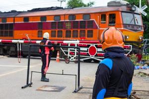 Firefighters with the locomotive. photo