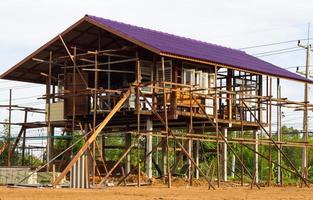 Reinforced steel structure houses photo