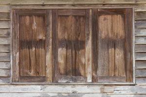 Old wooden windows photo