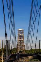 Rope bridge construction photo