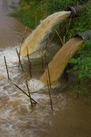 Water flow blur sewer. photo