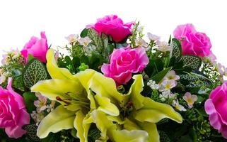 Artificial flowers, roses and more. photo