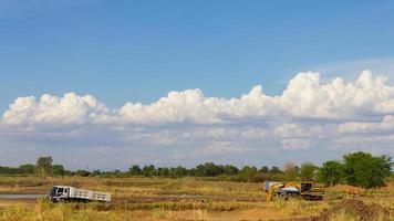 Agricultural with backhoe photo