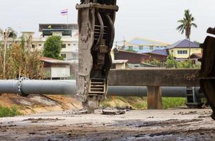 Drilling paved Old Bridge photo