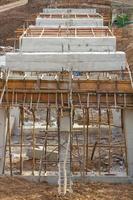 Rural construction of concrete bridges photo