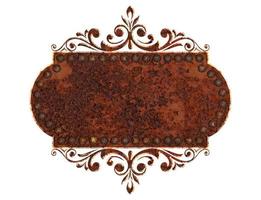 marco de acero viejo decorativo con oxidado foto