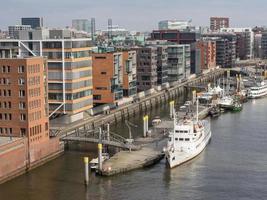 the city of Hamburg at the river elbe photo