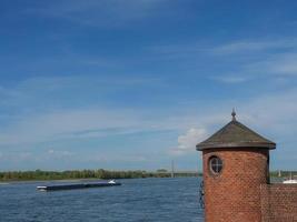 the city of Rees at the rhine river photo