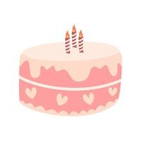 Sweet cake with cream vector