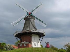 the harbor of Greetsiel in germany photo