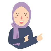 Woman has cheerful expression vector