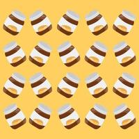 Hand drawn peanut butter seamless pattern vector