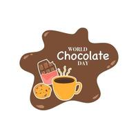 World chocolate day vector