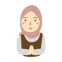 Muslim women wearing hijab vector