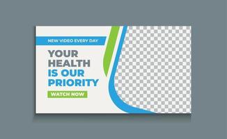 Health And Fitness Training Thumbnail Template Vector Design