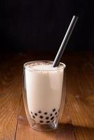 Taiwan milk tea with bubble photo