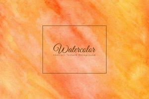 Abstract hand painted watercolor texture background in orange color vector