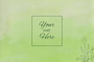 Soft green abstract watercolor background vector
