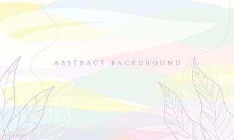 Botanical banner with organic shapes background vector