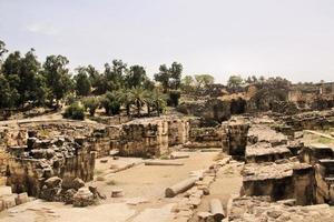 una vista de la antigua ciudad romana de beit shean en israel foto