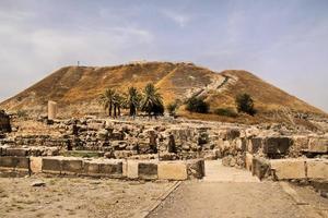 A view of the Ancient Roman City of Beit Shean in Israel photo