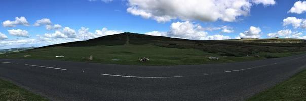 A view of Dartmoor National Park in Devon from the summit photo