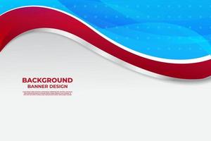 Wave Background Blue and Red Gradient Color For Banner, Flyer, and Business Presentation vector