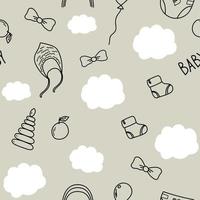 seamless pattern baby. vector