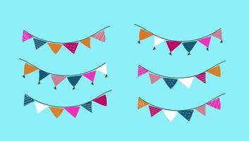 Carnival garland with flags. vector
