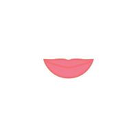 Cartoon mouth. Beautiful woman. Vector illustration