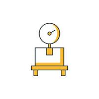 box on weight scale icon vector