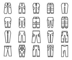 trouser pants icons vector